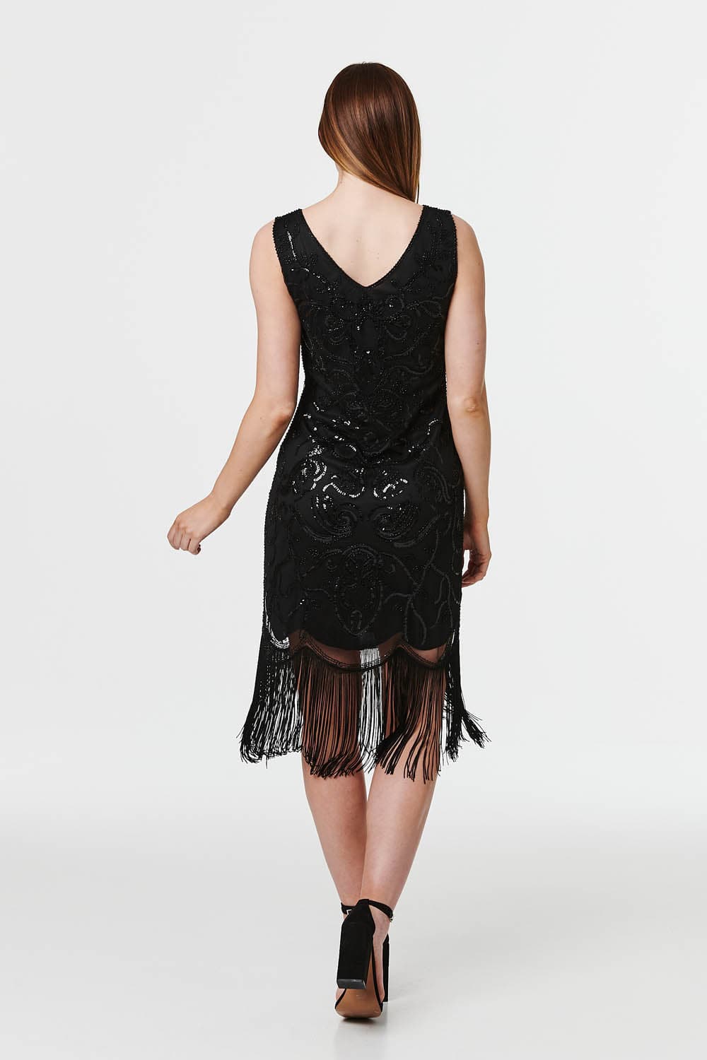 Black | Sequin Embellished Slip Dress