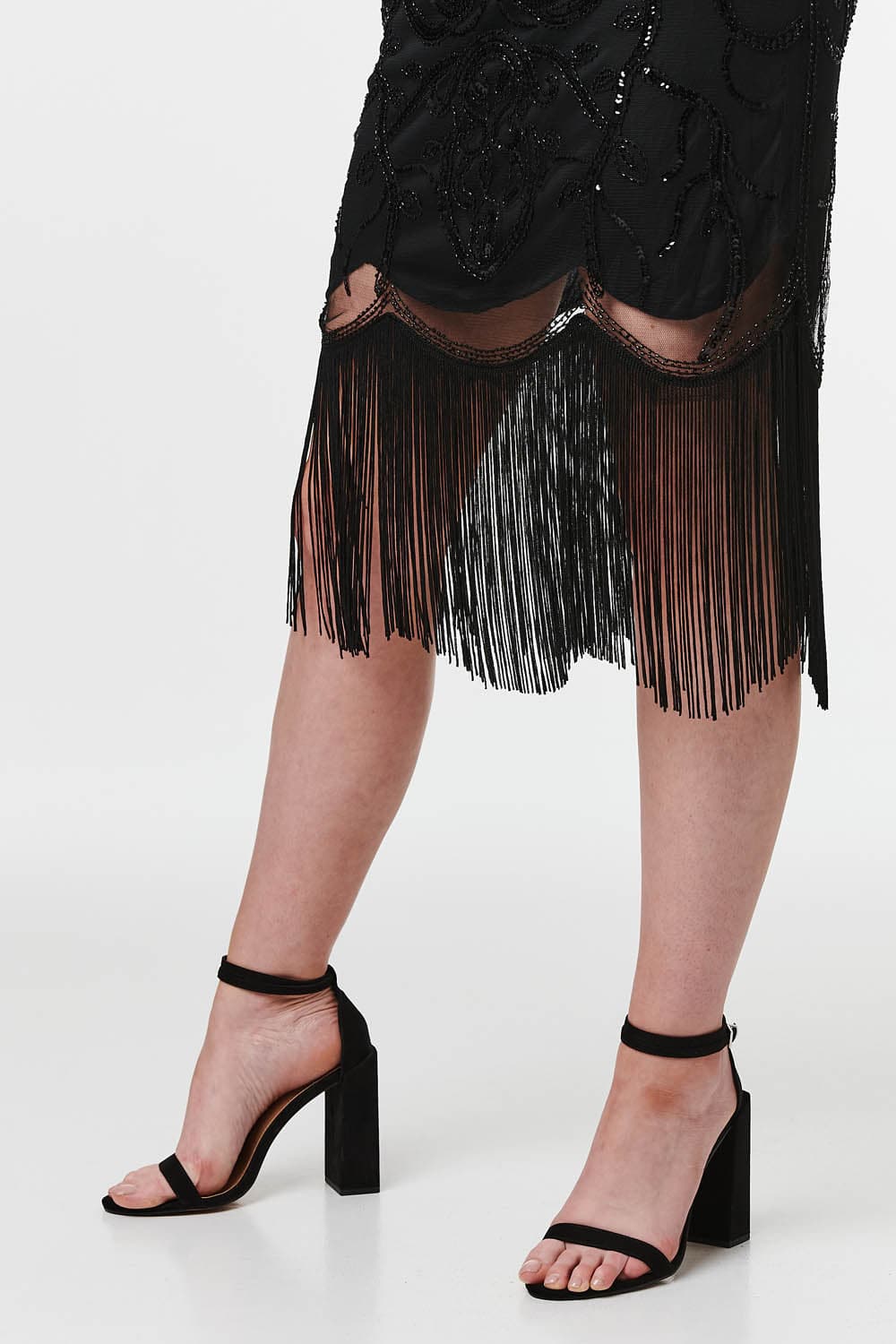Black | Sequin Embellished Slip Dress