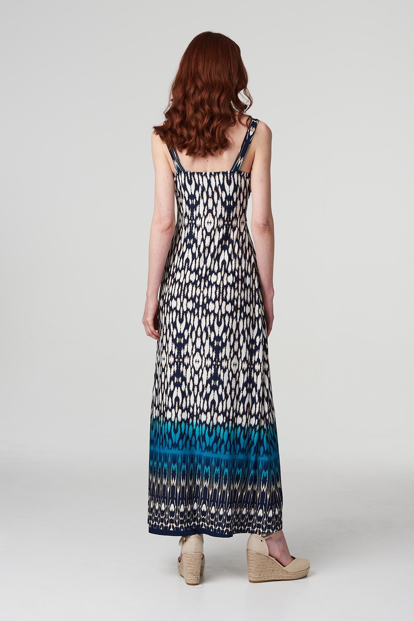 Green | Tie Dye Sleeveless A-Line Maxi Dress