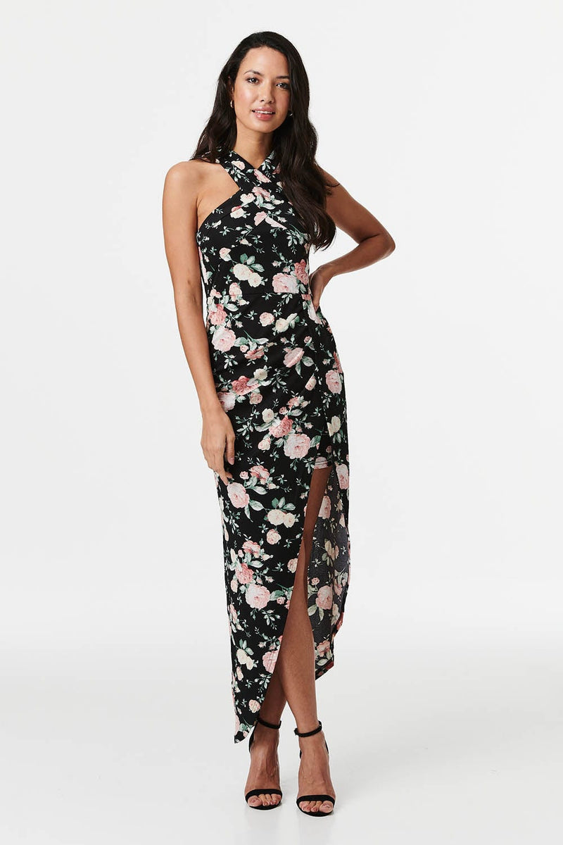 Black smart deals maxi dress