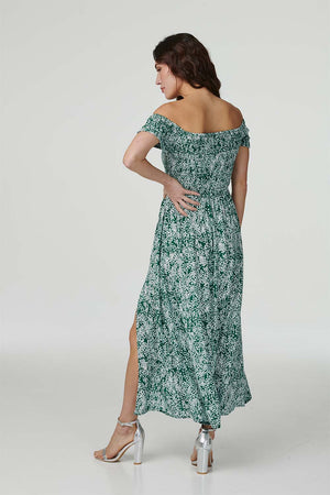 Ditsy Floral Bardot Maxi Dress