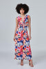 Orange | Floral Knot Front Maxi Dress