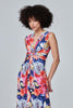 Orange | Floral Knot Front Maxi Dress