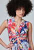 Orange | Floral Knot Front Maxi Dress