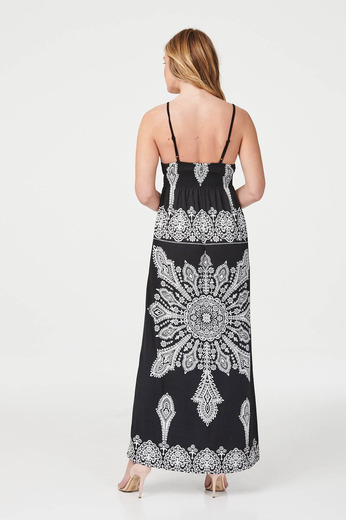 Black And White | Mosaic Print Maxi Dress