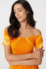 Orange | Tie Dye Cap Sleeve Maxi Dress