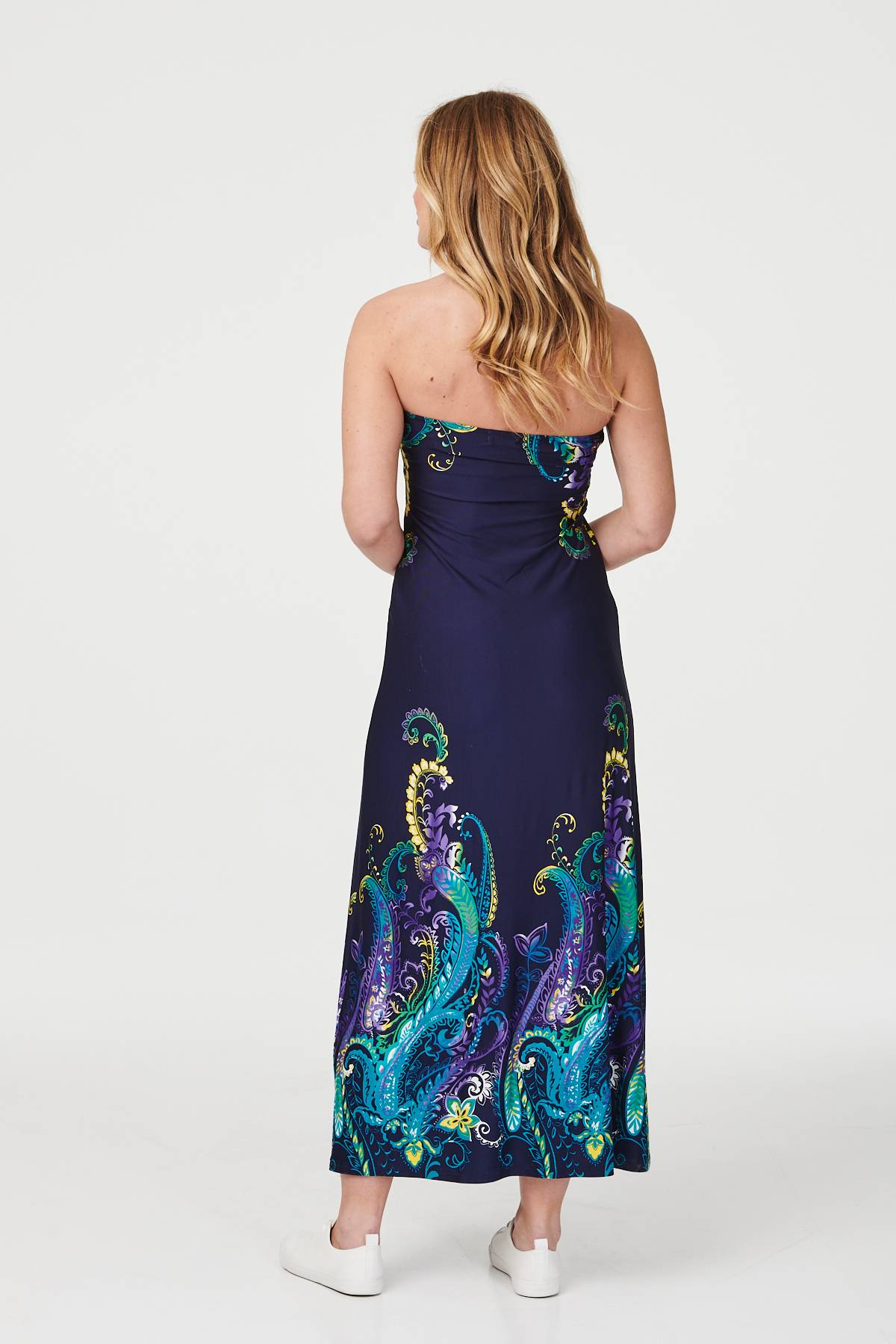 Teal | Boho Halter Neck Maxi Dress