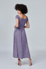 Purple | Ditsy Print Smocked Maxi Dress