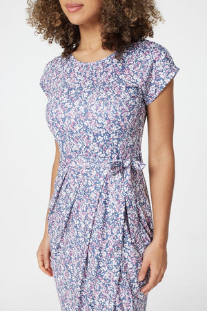 Grey | Printed Tulip Hem Dress