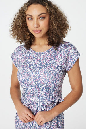 Grey | Printed Tulip Hem Dress