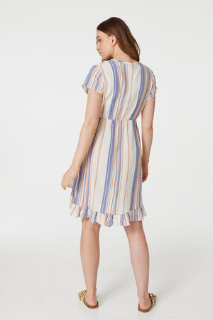 Cream | Neon Striped High Low Sun Dress