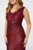 Red | Sequin Sleeveless Maxi Dress