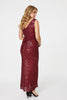 Red | Sequin Sleeveless Maxi Dress