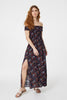 Navy | Floral Bardot Maxi Dress