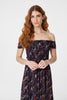 Navy | Floral Bardot Maxi Dress