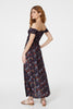 Navy | Floral Bardot Maxi Dress