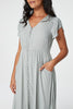 Sage |Button Front Maxi Dress with Pocket