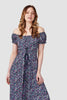 Navy | Floral Corset Front Maxi Dress