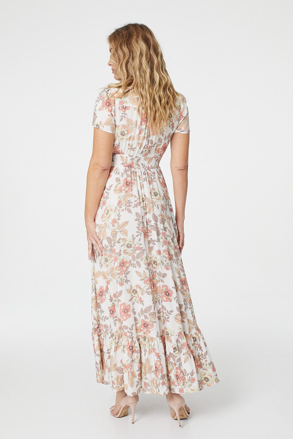 Cream | Vintage Floral Tiered Maxi Dress