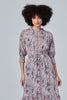 Pink | Animal Print Pephem Midi Dress