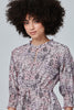 Pink | Animal Print Pephem Midi Dress
