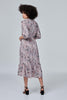Pink | Animal Print Pephem Midi Dress