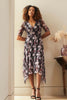Black | Floral 3/4 Sleeve Mesh Dress