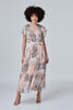 Pink | Animal Print Tiered Maxi Dress