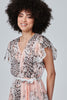Pink | Animal Print Tiered Maxi Dress