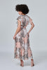 Pink | Animal Print Tiered Maxi Dress