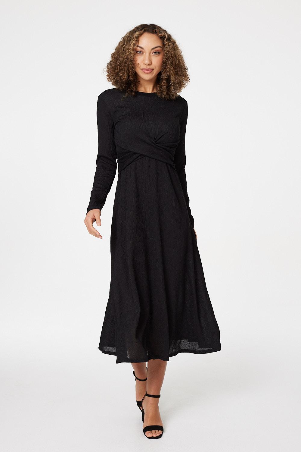 Cross Front Midi Dress