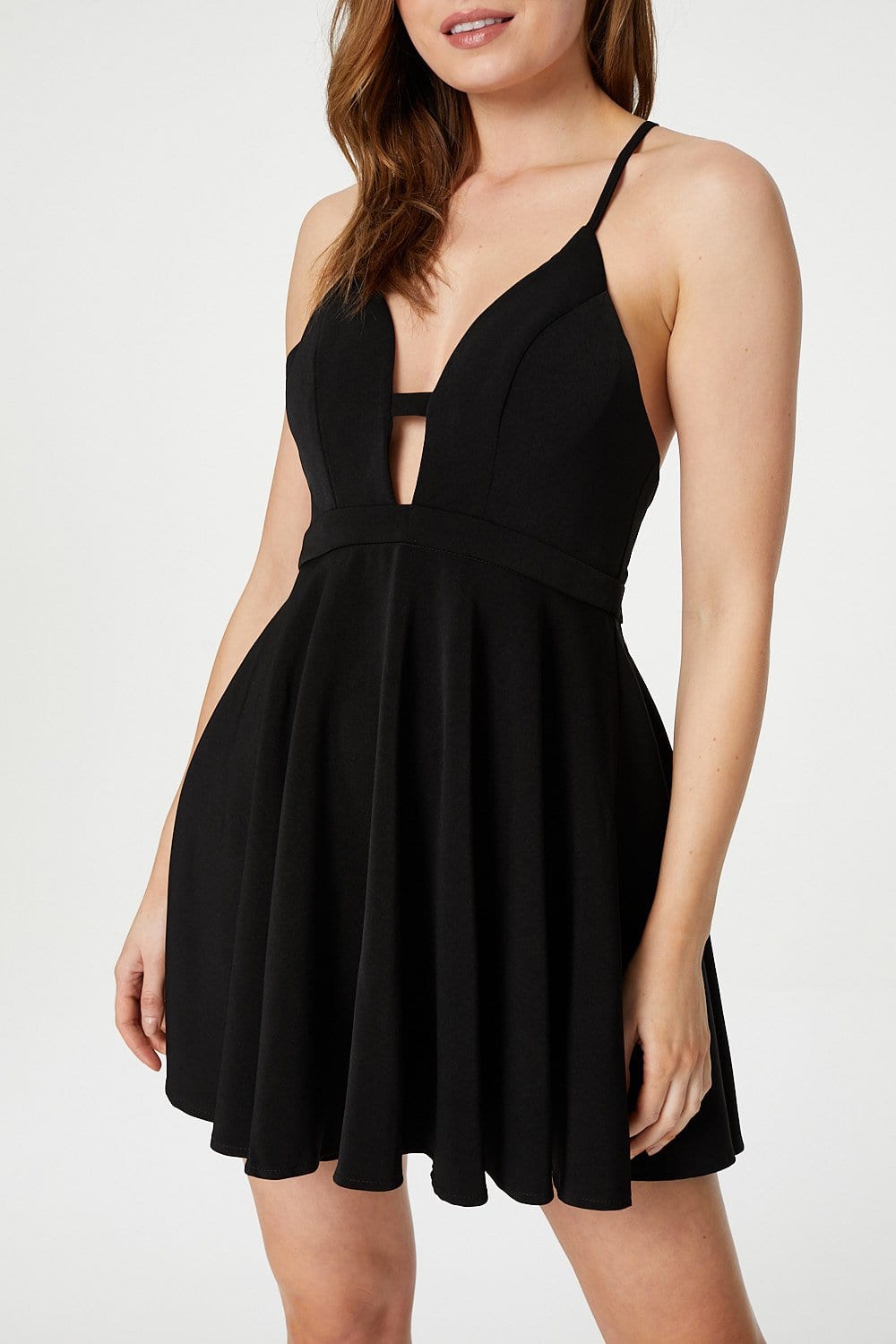 Black | Cut Out Back Slip Dress