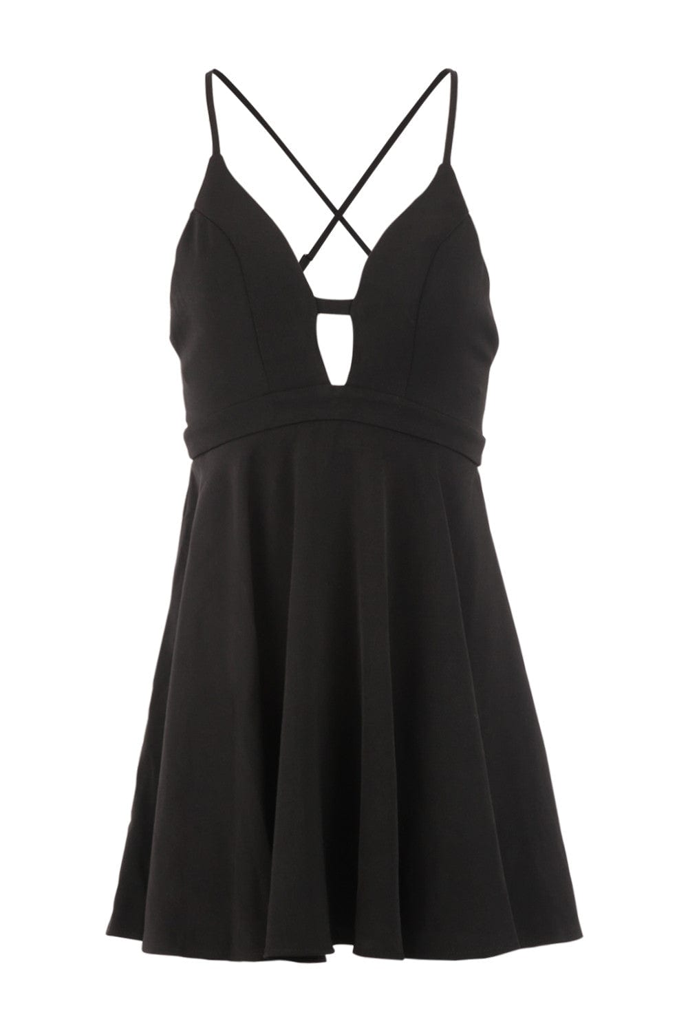 Black | Cut Out Back Slip Dress
