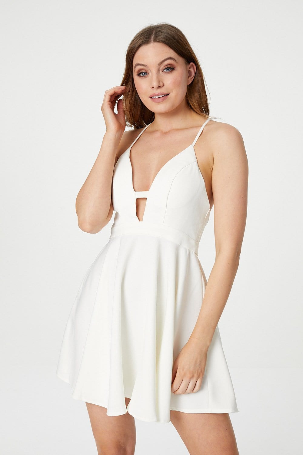 Ivory | Cut Out Back Slip Dress