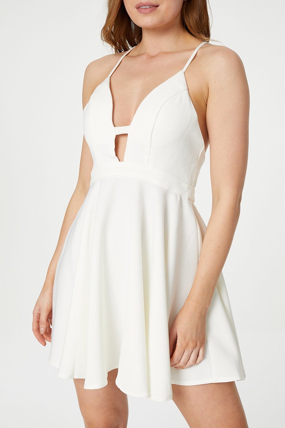 Ivory | Cut Out Back Slip Dress