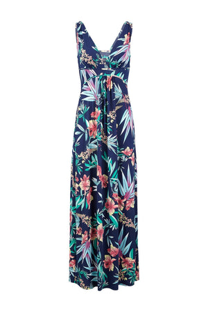 Navy | Floral Maxi Dress