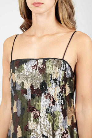 Black | Camo Sequin Mini Dress