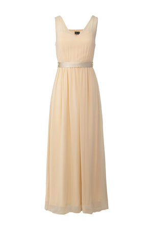 Beige | A-Line Sweetheart Maxi Dress