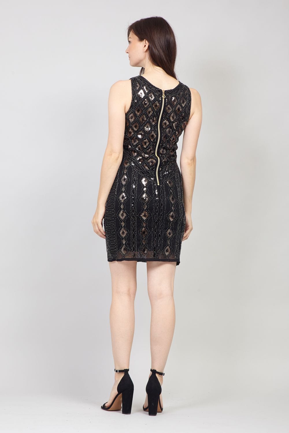 Black | Sequin Embellished Mini Dress