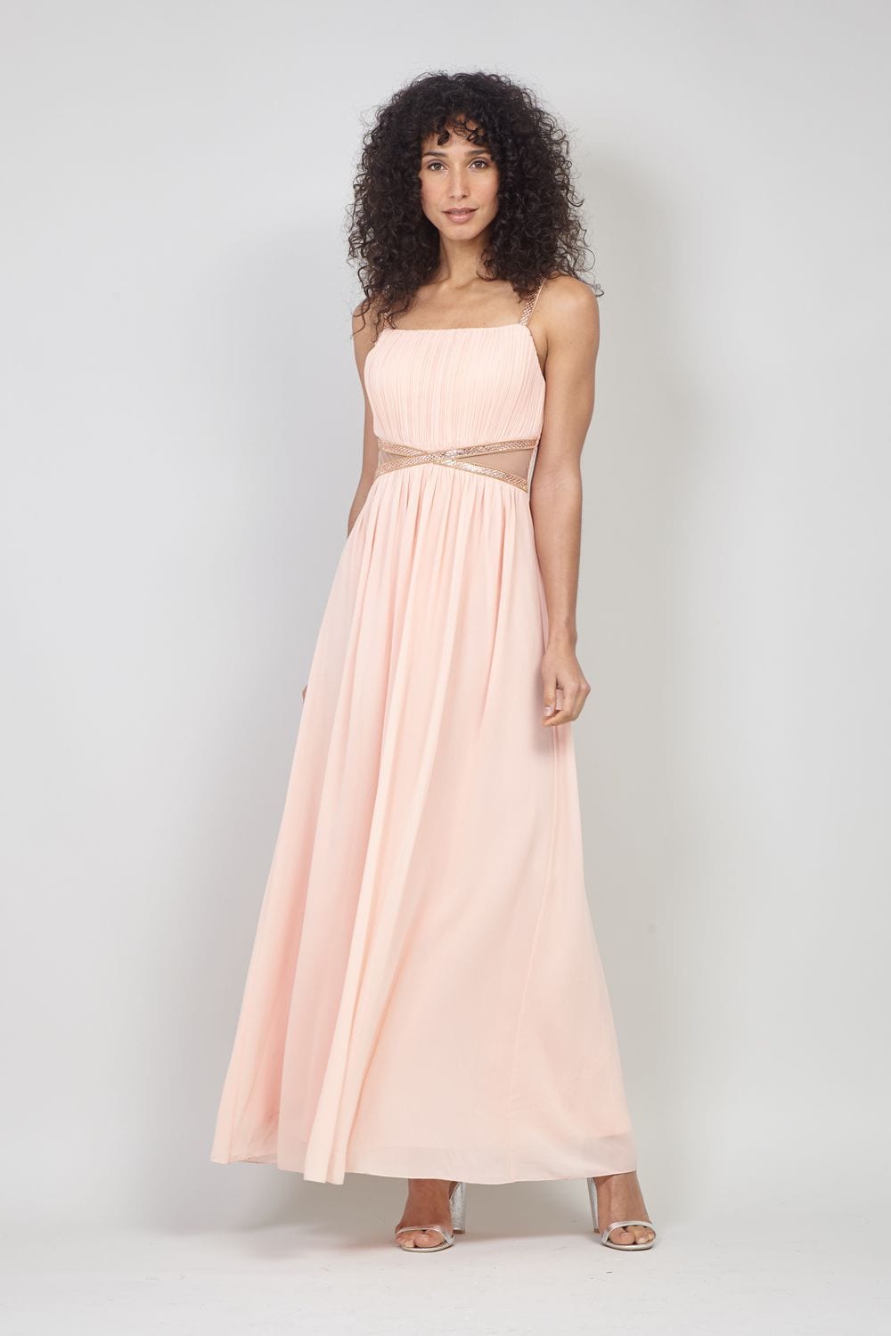 Peach maxi dress uk sale