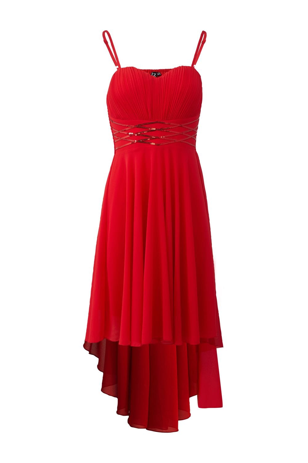 Red | Strappy High Low Dress