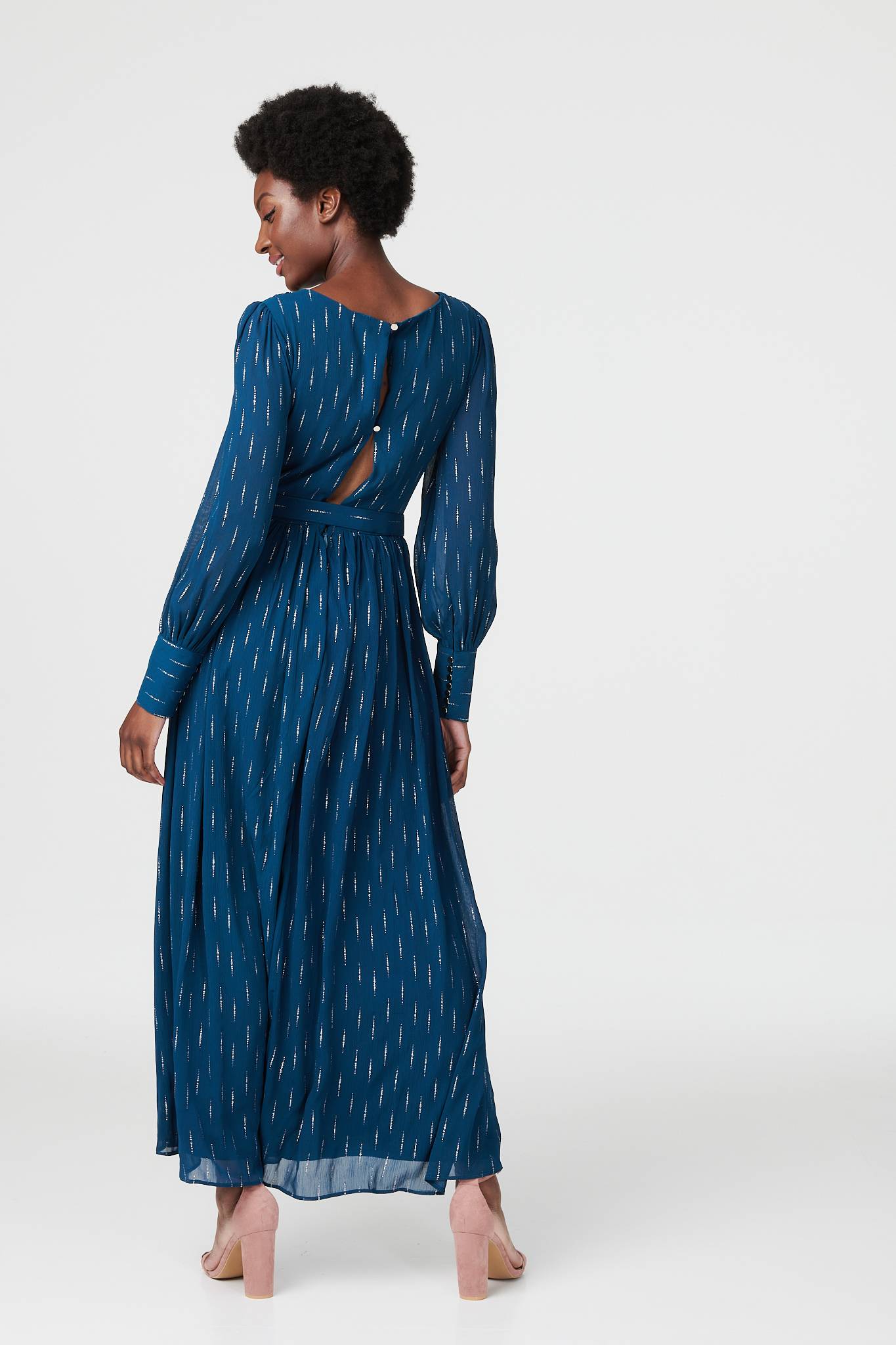 Teal | Long Sleeve Wrap Maxi Dress