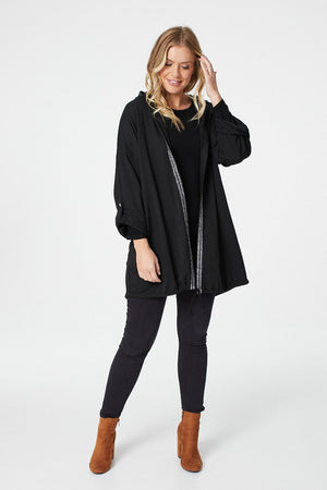 Black | Sequin Embellished Wings Cardigan
