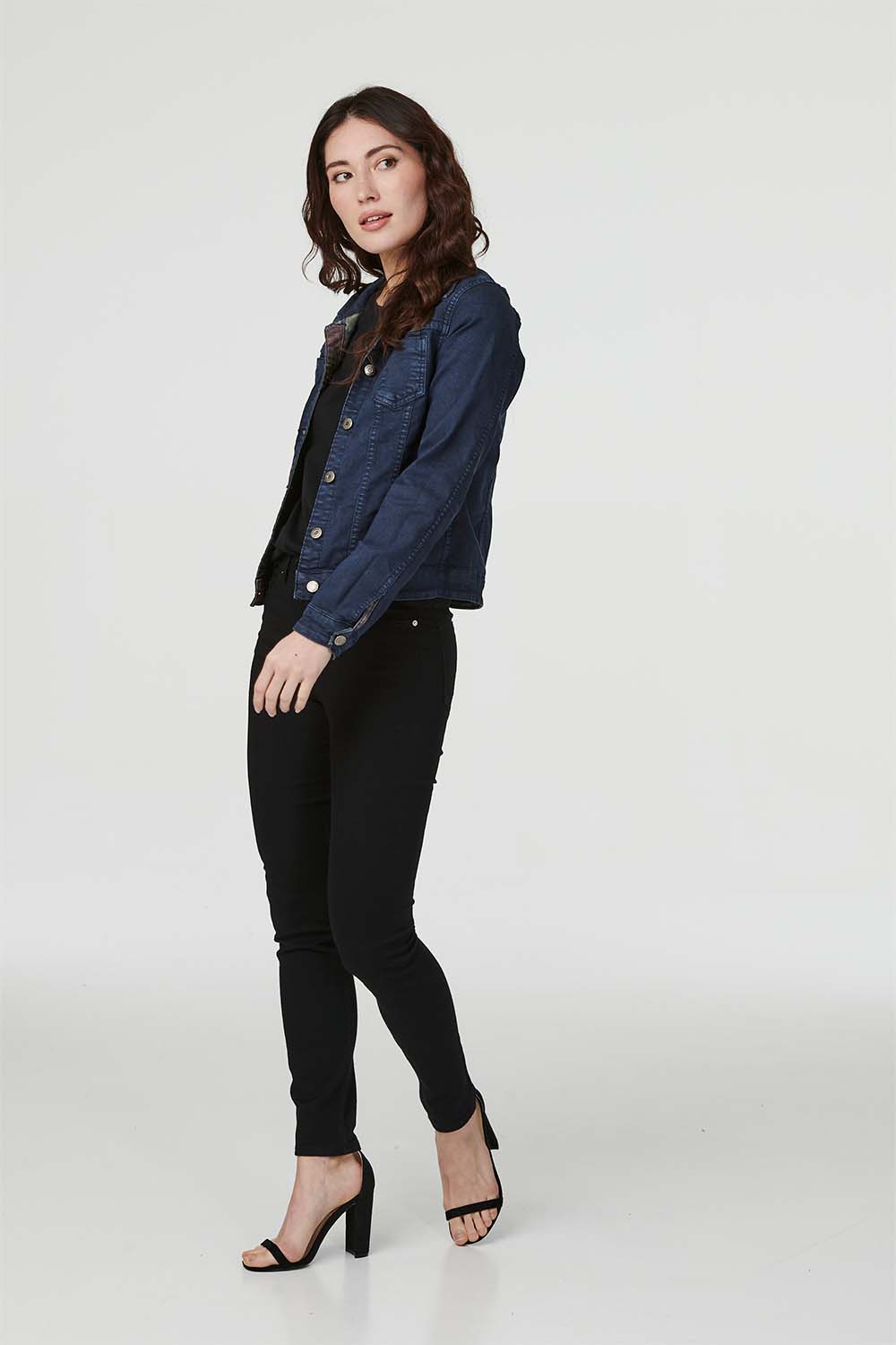 Khaki | Floral Reversible Denim Jacket