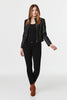 Black | Zip Front Faux Leather Jacket