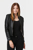 Black | Zip Front Faux Leather Jacket