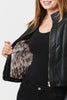 Black | Zip Front Faux Leather Jacket