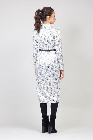 White | Floral Trench Coat