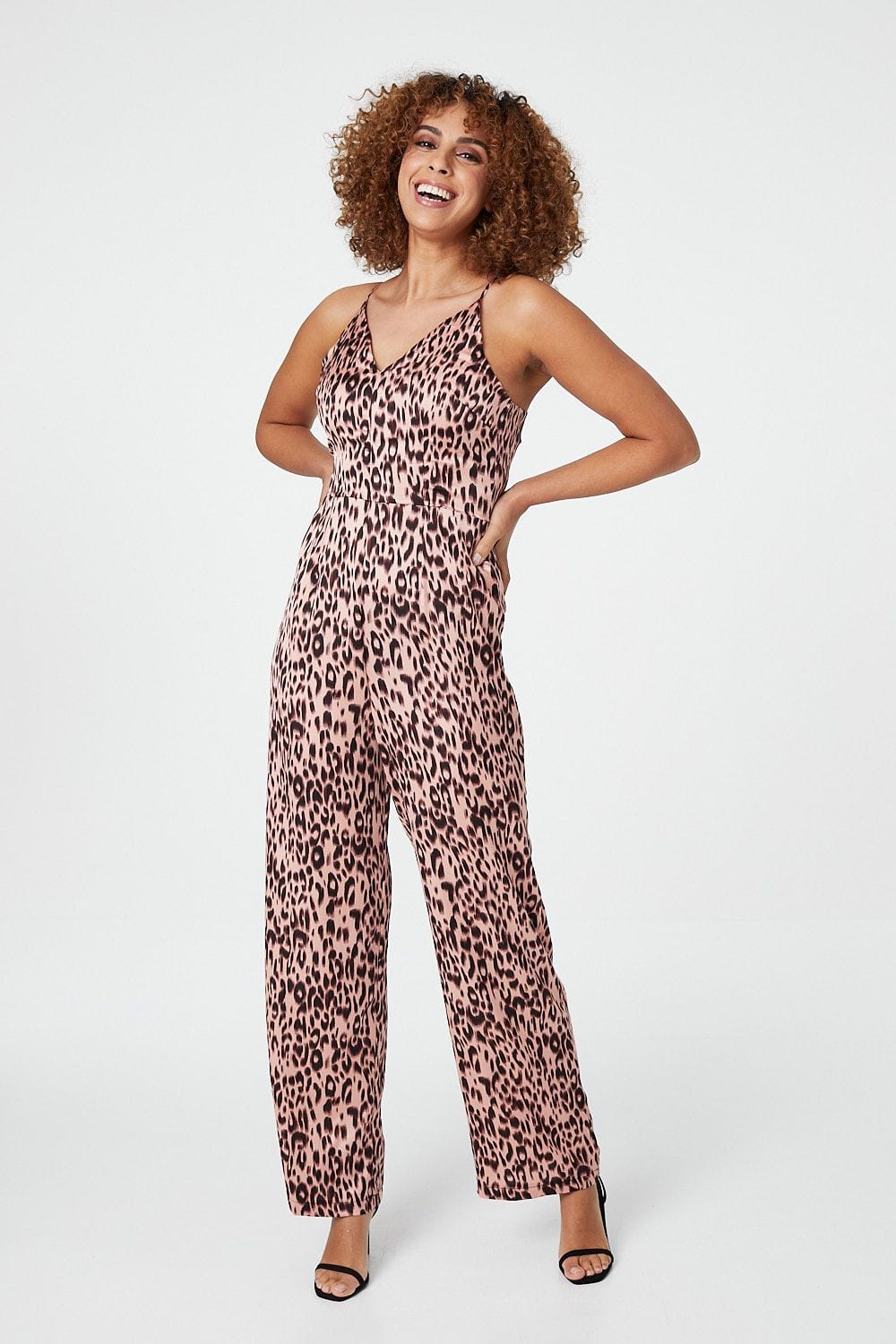 Pink | Animal Print Jumpsuit