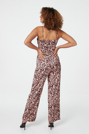 Pink | Animal Print Jumpsuit